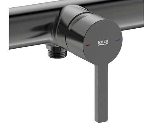 Baterie dus monocomanda Roca Naia brushed titanium black