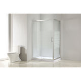 Paravan de dus dreptunghiular Belform Grid, usa culisanta, profil cromat, sticla securizata, pentru cadita 120x80 cm