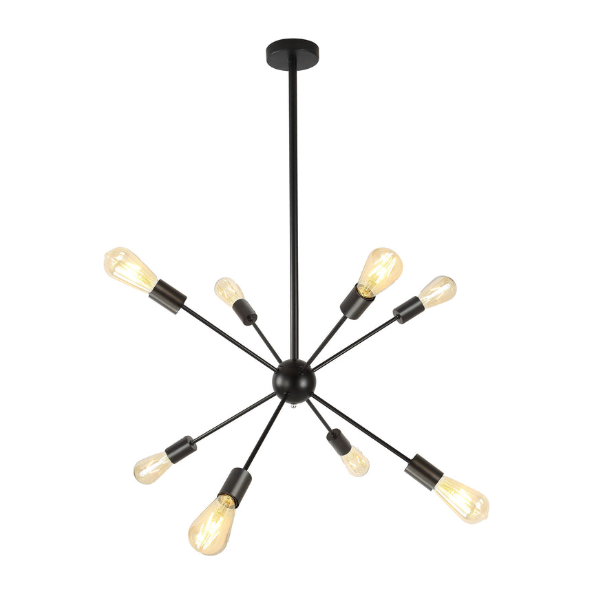 Candelabru Klausen, Strict 8, Negru, KL 106006, E27, 8 x 11 W