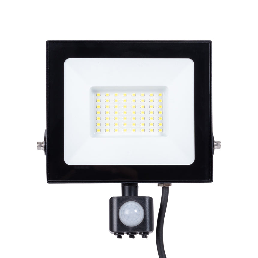 Proiector senzor LED slim 50W seria 5, negru, Novelite, 6500K