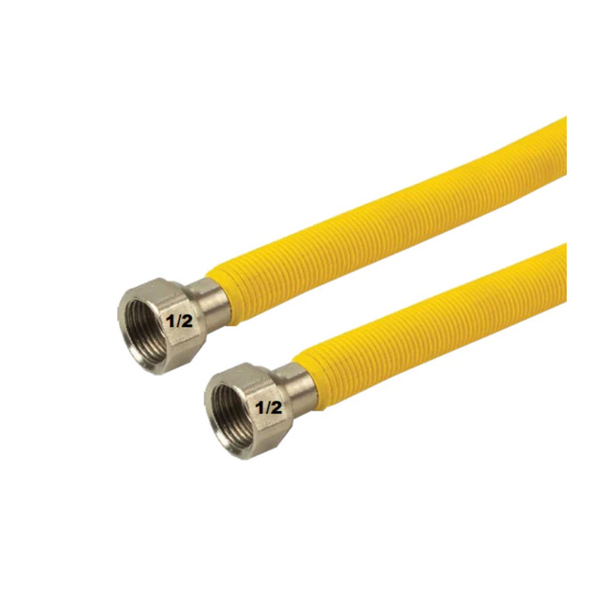 Racord de gaz inox, extensibil, 1/2", 75cm-150cm FI x FI