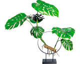 Planta Artificiala Monstera Cu Suport Lemn H 157 Cm Verde