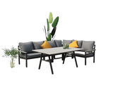 Set Mobilier Gradina Atlanta 2 Piese 6 Locuri Gri