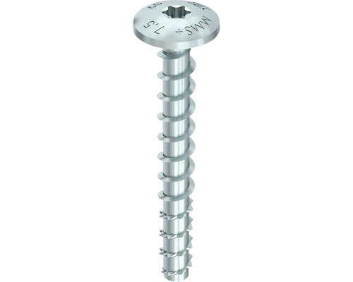 Holsuruburi Cu Fixare Directa In Beton Heco Multi-monti-plus P 7, 5x40 Mm Otel Zincat, 100 Bucati, Cap Plat