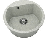 Chiuveta Bucatarie Rotunda Fat Avangard 223 Ø51 Cm, Granixit Polar