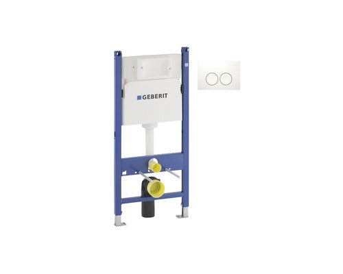 Set rezervor WC incastrat Geberit cu cadru de instalare, 6-9 l, 50x112 cm, include clapeta de actionare