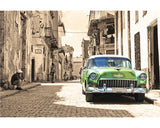 Tablou Canvas Cuban Car - Green 60x90 Cm