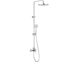 Coloana de dus Roca L20, inaltime reglabila 855-1230 mm, brat de dus reglabil, furtun flexibil, para dus functie Rain, Crom
