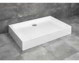Cadita de Dus Dreptunghiulara Radaway Laros D Compact, 90x100x17 cm, Acril, SLD91017-01, Alb