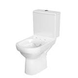 Vas WC compact Cersanit City New 603, K35-037, Clean ON, evacuare orizontala, cu capac duroplast slim, inchidere lenta, rezervor 3/5, Ceramica