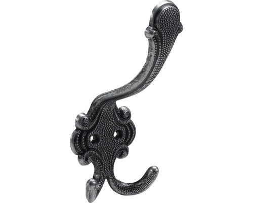 Cuier Pentru Mobila Cu 3 Carlige Hettich Antik & Retro 58x145 Mm, Zamac Argintiu Brunat