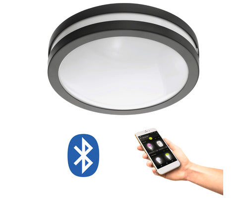 Plafoniera Cu Led Integrat Eglo Crosslink 14w 1400 Lumeni, Lumina Calda, Pentru Exterior Ip44, Antracit/Alb