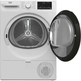Uscator de rufe Beko B3T68110, Condensare, 8 kg, 15 programe, Clasa B, Optisense, Aquawave, Alb