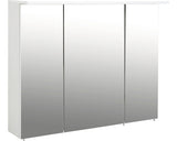 Dulap Baie cu Oglinda Profil, 3 Usi, PAL, 100,5x72,3 cm, Alb