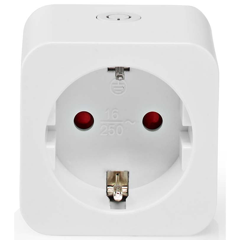Priza inteligenta Nedis WIFIP121FWT, Wi-Fi, monitorizare consum, 3680W, 16A, Tip F, Alb
