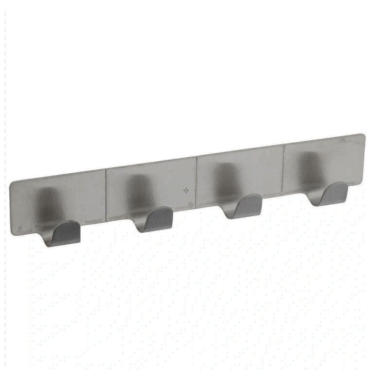 Cuier adeziv cu 4 carlige 16x3x2 cm Hettich Otel Gri