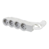 Prelungitor Legrand Revolution L694561, 4 prize, sectiune cablu 3x1.5mm, cordon 3m, Alb/Gri