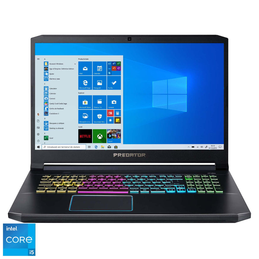 Laptop Gaming ACER Predator Helios 300 PH317-55-55W9, Intel Core i5-11400H pana la 4.5GHz, 17.3" Full HD, 32GB, SSD 1TB, NVIDIA GeForce RTX 3060 6GB, Windows 10 Home, Black