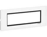 Rama Aparataje Schneider Easy Styl 7 Module, Sticla Alb/negru
