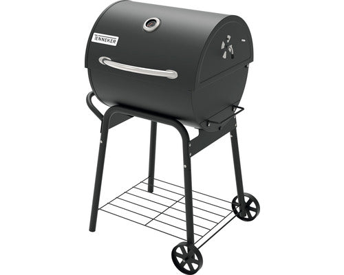 Gratar Cu Carbuni Tenneker Ranger Tc-2 Negru Suprafata De Gatire 48x48 Cm cu Termometru In Capac