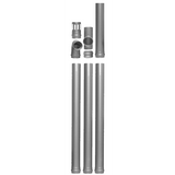 Kit de evacuare (cos de fum) Fornello, etansare cu garnitura, diametru 100mm, lungime 3.5m, Otel, Negru