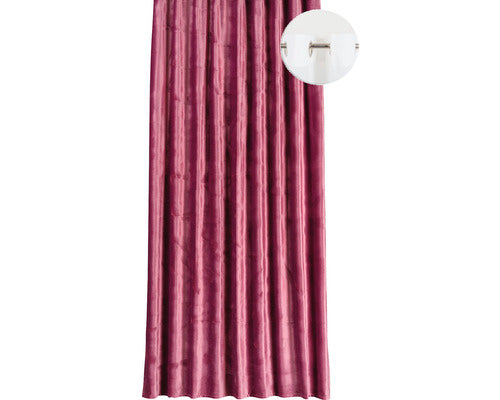 Draperie Cu Inele Castellano Uni Roz Inchis 140x245 Cm