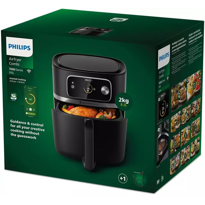 Friteuza Aer Cald Philips Combi XXL Airfryer, 8.3L 2200W Negru