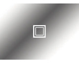 Oglinda Baie Cu Led Cordia Square Line 65x60 Cm Rama Argintie Senzor Touch Ip 44