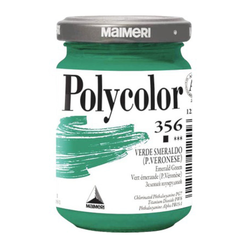 Vopsea Vinilica Polycolor Maimeri - Emerald Green - 140 ml