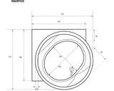 Cada de Baie Rotunda cu Colt Sanotechnik Mauritius Ø,162x43 cm, Acril, 408200, Alb