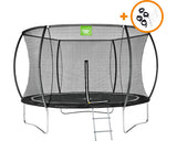 Trambulina Copii Exit Black Edition Cu Plasa De Siguranta Si Scara Ø 305 Cm H 256 Cm Negru Incl. Set Ancore