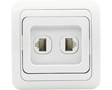 Priza Date Rj45 Dubla Roth Lange Basic Cat.3, Alb
