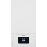 Centrala termica cu recuperare de condens Motan Condens 050, 24 kw, schimbator principal din cupru, schimbator secundar supradimensionat, recuperator de caldura din inox, raport de modulare 1:4, fara kit de evacuare