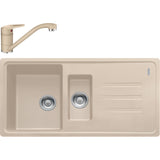 Pachet chiuveta fragranite Franke BSG 651-97 + Baterie Novara Plus, cartus ceramic, Avena