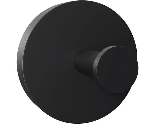 Cuier Baie Simplu Reika Saku, Set 2 Buc, Negru Mat
