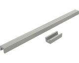 Prag Cabina Dus Drept din Marmura Compozita 180 cm Gri Inox