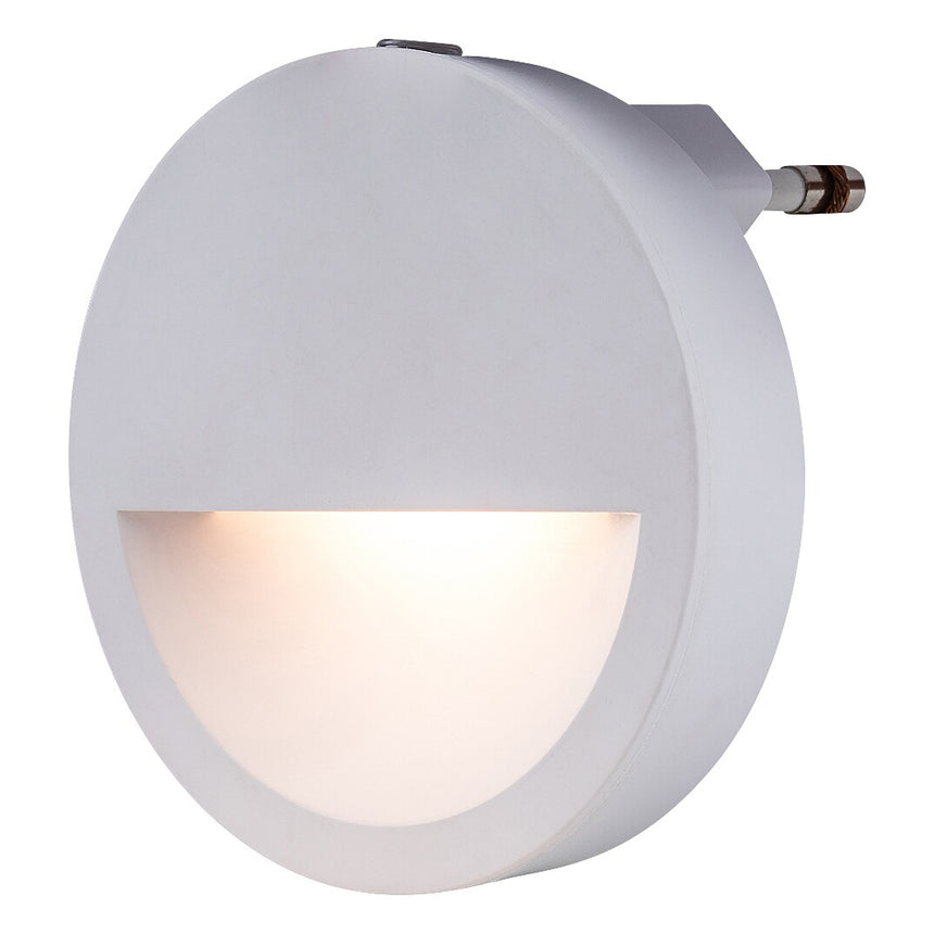 Lampa LED de veghe Rabalux Pumpkin 2283, cu senzor de lumina, 0.5W, 5 lm, lumina calda (3000K), IP20, 6.5 cm, Alb