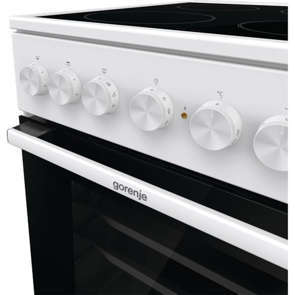 Aragaz GORENJE GEC5B41WG, 4 arzatoare, Electric, L 50 cm, Grill, Alb