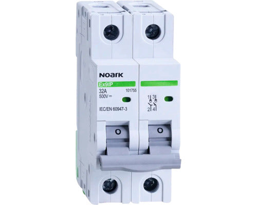 Intreruptor Separator De Sarcina Noark Ex9ip 2p 16a 500v Dc