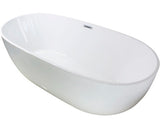 Cada de Baie Ovala Freestanding Egg Eco 80x170x60 cm Acril Alb