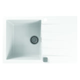 Chiuveta Alveus Cadit 20, material compozit, reversibila, sifon pop-up inclus, 790x500x200mm, alb