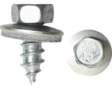 Holsuruburi Autofiletante Cu Cap Hexagonal Si Saiba Cauciuc Epdm Dresselhaus 6, 5x19 Mm Otel Inox A2, 500 Bucati, Pentru Acoperis & Fatade Din Tabla
