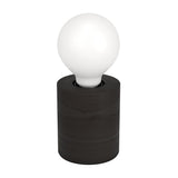 Lampa de masa, Eglo, Lemn, 10 cm, Negru