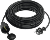 Prelungitor Electric 10m 3600w Negru, Cablu Cauciuc, Pentru Exterior Ip44