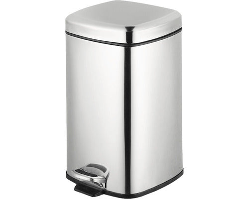 Cos de gunoi patrat cu pedala, inox, 20 litri, 36x28x46cm