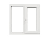Fereastra PVC Termopan 4 Camere 100x100 cm Alba Fixa Deschidere Dubla Dreapta, Alb