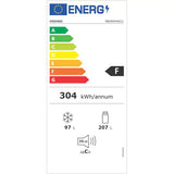 Combina Frigorifica HISENSE RB390N4WC1, Total No Frost, 304 l, H 186 cm, Clasa F, Dozator apa, Argintiu