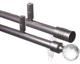 Galerie Dubla Aluminiu, Prindere De Tavan, Ø 20 Mm Bronz 100 Cm - Bila Cristal
