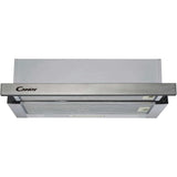 Hota incorporabila telescopica Candy CBT625/2X, Capacitate de absorbtie 332m3/h, 2 trepte de viteza, Iluminare LED, 2 filtre, Clasa B, 60 cm, Argintiu