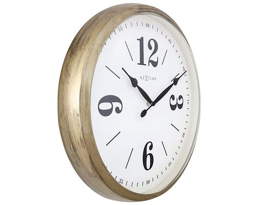 Ceas Perete Nextime Classic Alb/Auriu Ø 39 Cm